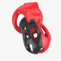 cage de chastete en plastique courte rouge