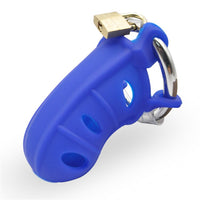 cage de chasteté souple bleu
