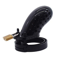 cage de chasteté plastique long 10 cm noir