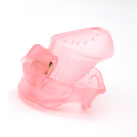 Cage de chastete plastique transparent rose