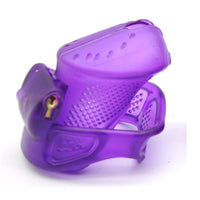 Cage de chastete plastique transparent violet