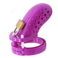 cage de chasteté plastique long 10 cm violet