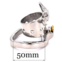 Cage de chasteté Métal Anneau anti-érection pour diamètre de 4 à 5 cm