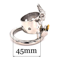Cage de chasteté Métal Anneau anti-érection pour diamètre de 4 à 5 cm