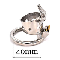 Cage de chasteté Métal Anneau anti-érection pour diamètre de 4 à 5 cm