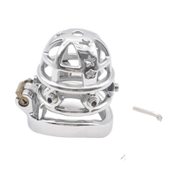Cage de chasteté Métal à pointes pour pénis de 6 à 6,5 cm