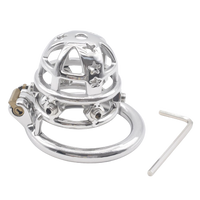 Cage de chasteté Métal à pointes pour pénis de 6 à 6,5 cm
