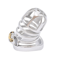Cage de chasteté Métal pour pénis de 4 à 5,5 cm