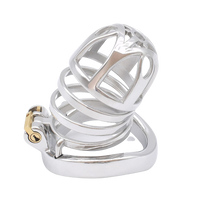 Cage de chasteté Métal pour pénis de 4 à 5,5 cm