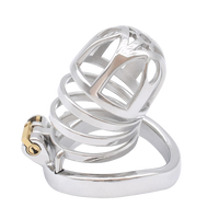 Cage de chasteté Métal pour pénis de 4 à 5,5 cm
