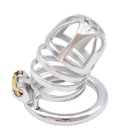 Cage de chasteté Métal pour pénis de 4 à 5,5 cm