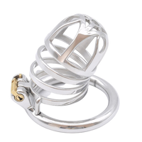 Cage de chasteté Métal pour pénis de 4 à 5,5 cm