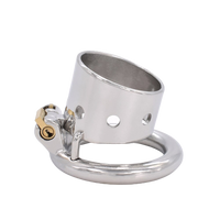 Cage de chasteté Métal doré Anneau