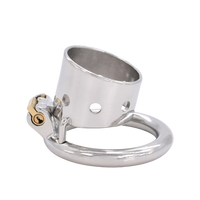 Cage de chasteté Métal doré Anneau