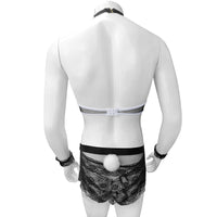 Set Lingerie Pour Sissy Black and White