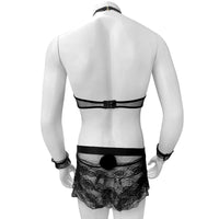 Set Lingerie Pour Sissy Black and White
