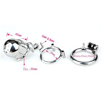 Cage de Chasteté Métal pour pénis de 6,5 à 7,5 cm