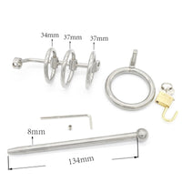 Cage de chasteté urétrale pour pénis de 12 à 13,5 cm