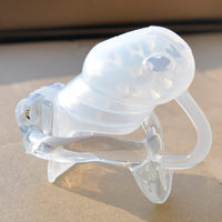 cage de chasteté avec des piques transparent