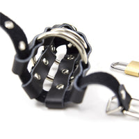 Cage de Chasteté Cuir Orgasmique