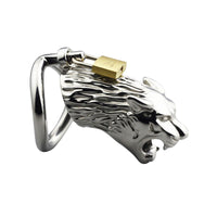 cage de chasteté tete de lion acier