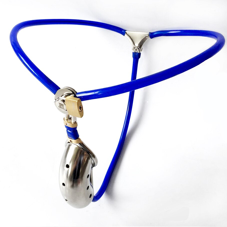 ceinture de chasteté homme silicone bleu