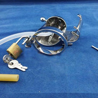 Cage de Chasteté Métal Pénis de 5,5 à 6,5 cm