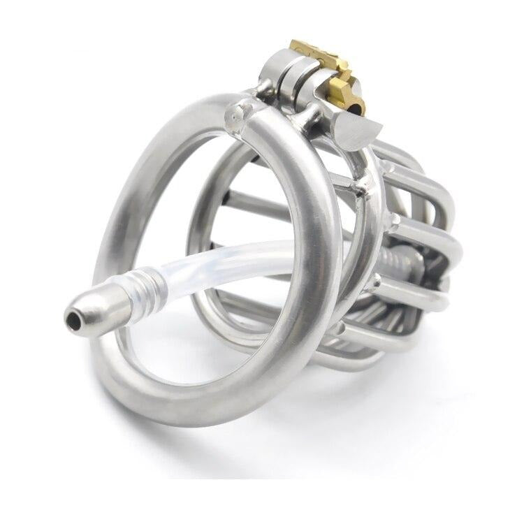 Cage de chasteté Métal  Uréthral Verrouillage Furtif  4,5 et 5,5 cm