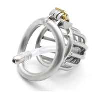 Cage de chasteté Métal Uréthral Verrouillage Furtif 4,5 et 5,5 cm