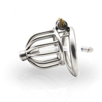 Cage de chasteté Métal Uréthral Verrouillage Furtif 4,5 et 5,5 cm