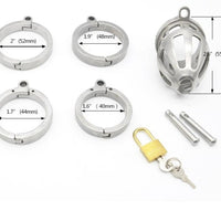Cage de Chasteté métal pour pénis de 8 à 9 cm