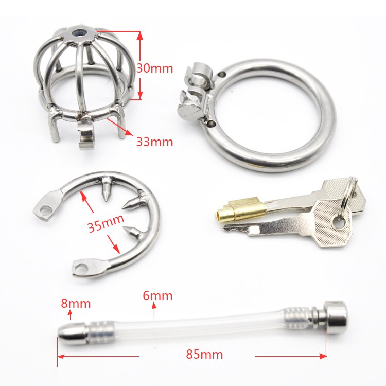 Cage de Chasteté Urètre  pour pénis entre 3 et 4 cm