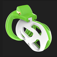 cage de chastete en plastique blanche verte