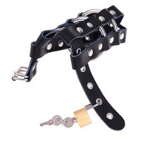 cage chasteté cuir