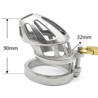 Cage de Chasteté métal pour pénis de 8 à 9 cm