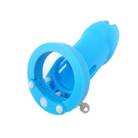 cage chastete courte silicone bleu