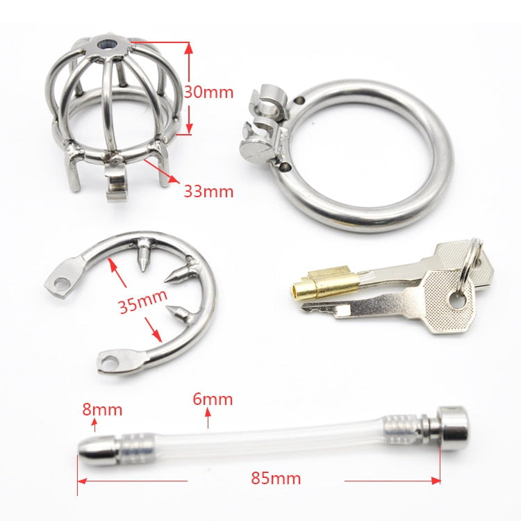 Cage de Chasteté Urètre  pour pénis entre 3 et 4 cm