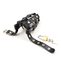 Cage de Chasteté Cuir Orgasmique