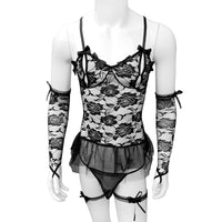 Set Lingerie Pour Sissy Roses épineuses