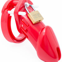 Cage de Chasteté Silicone Rouge BDSM