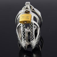 cage chastete peau de serpent tete
