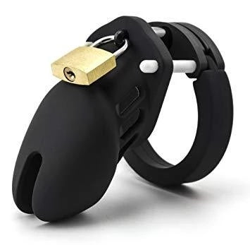cage chasteté homme silicone noir