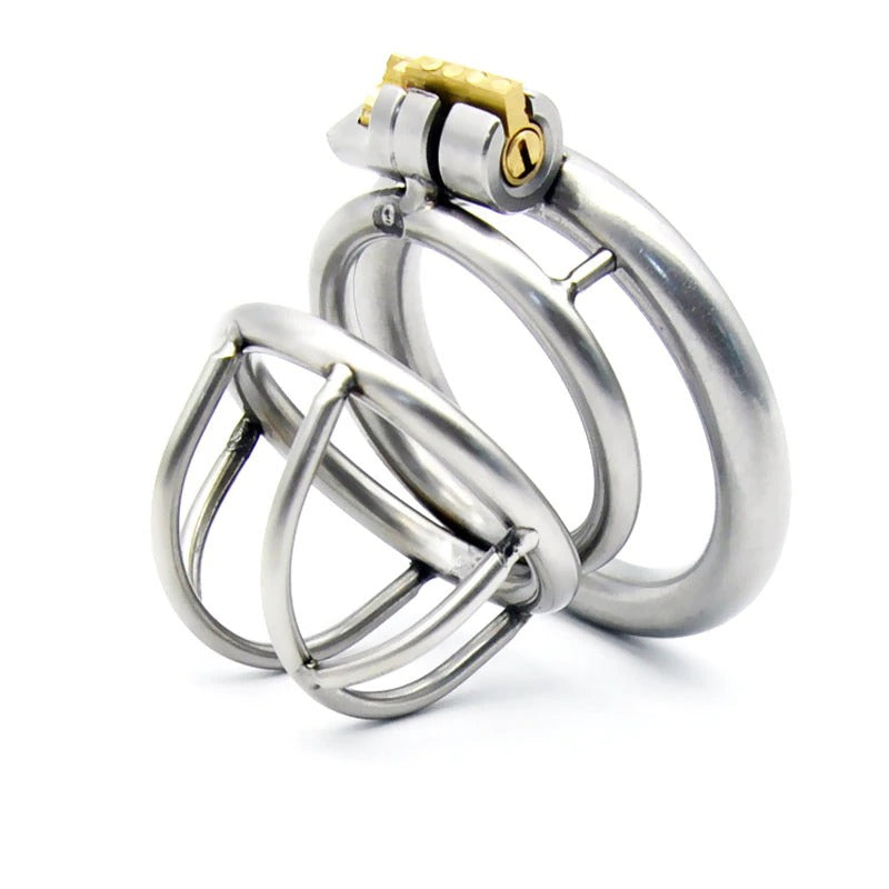 Cage de Chasteté Métal  Soumission Prolongé 4 cm